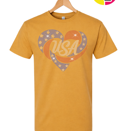 Spangle Heart USA Pride Tee