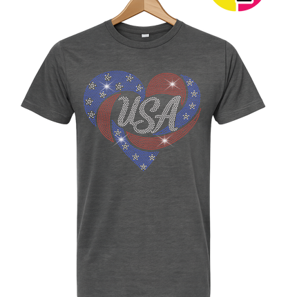 Spangle Heart USA Pride Tee