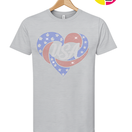 Spangle Heart USA Pride Tee