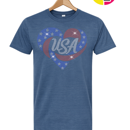 Spangle Heart USA Pride Tee