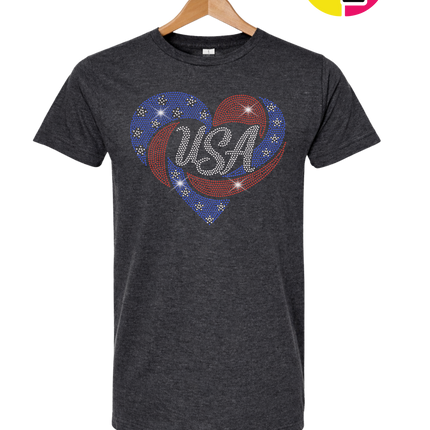 Spangle Heart USA Pride Tee