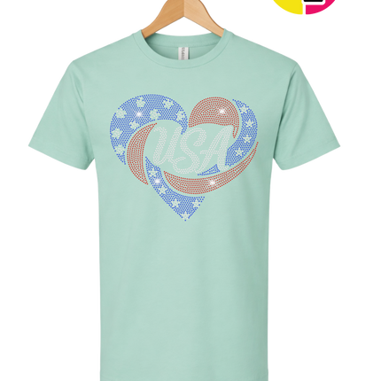 Spangle Heart USA Pride Tee