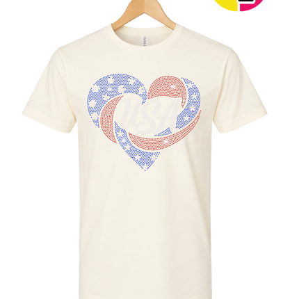 Spangle Heart USA Pride Tee