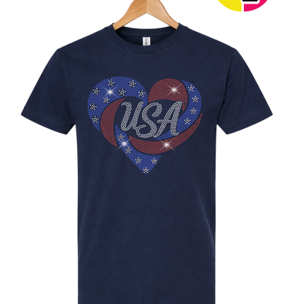 Spangle Heart USA Pride Tee