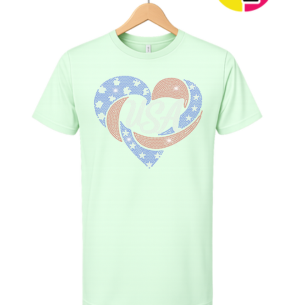 Spangle Heart USA Pride Tee