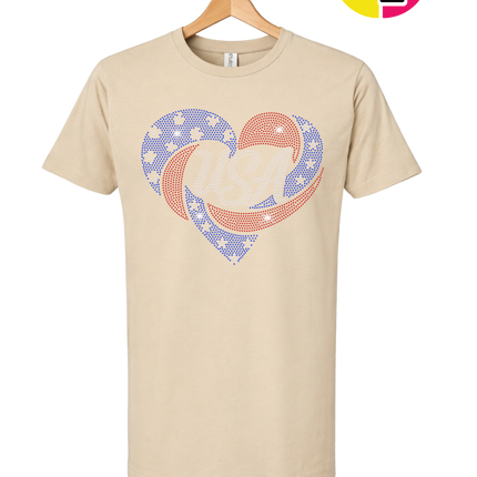 Spangle Heart USA Pride Tee