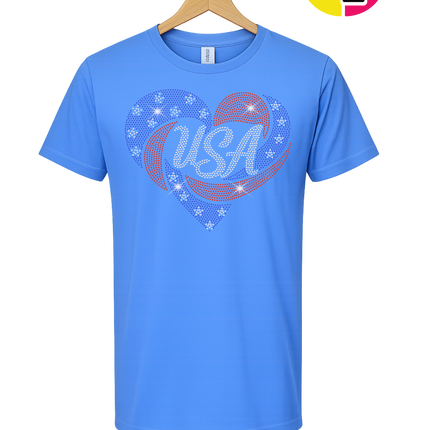Spangle Heart USA Pride Tee