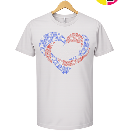 Spangle Heart USA Pride Tee