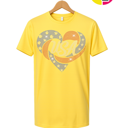 Spangle Heart USA Pride Tee