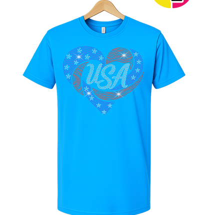 Spangle Heart USA Pride Tee