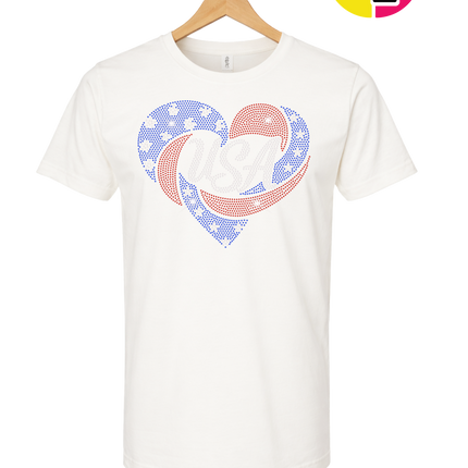 Spangle Heart USA Pride Tee