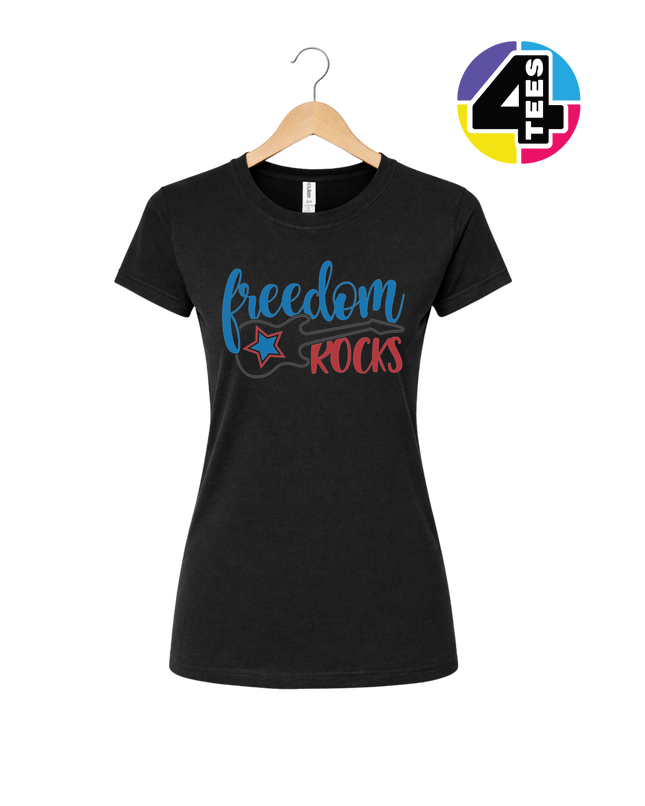 Freedom Rocks Guitar Women's Tee