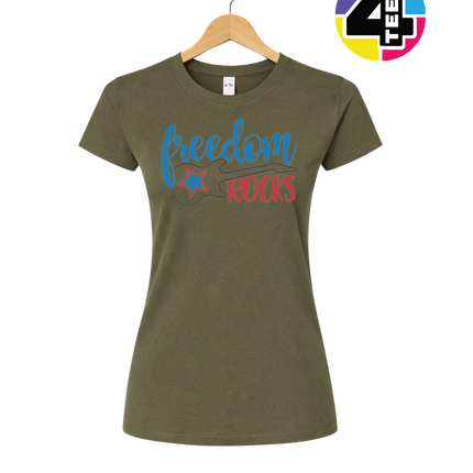 Freedom Rocks Guitar Women's Tee