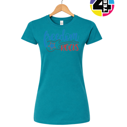 Freedom Rocks Guitar Women's Tee