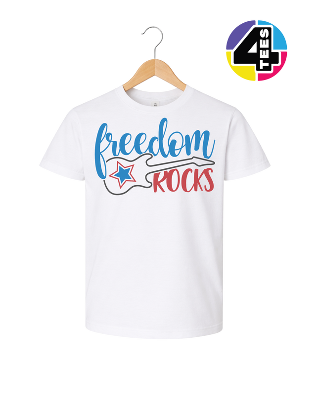 Freedom Rocks Guitar Youth Tee