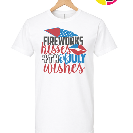 Fireworks Kisses & July Wishes Tee