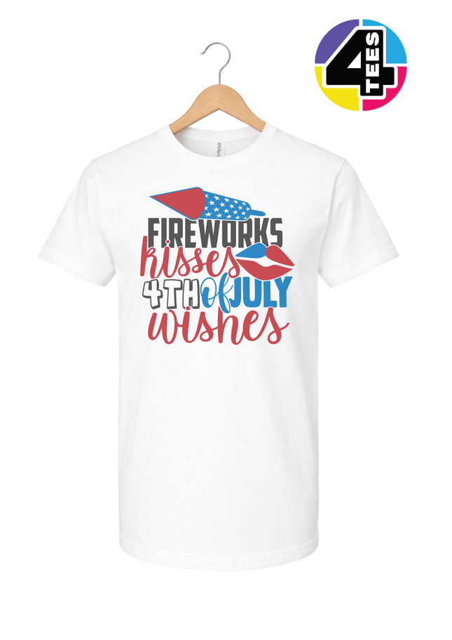 Fireworks Kisses & July Wishes Tee