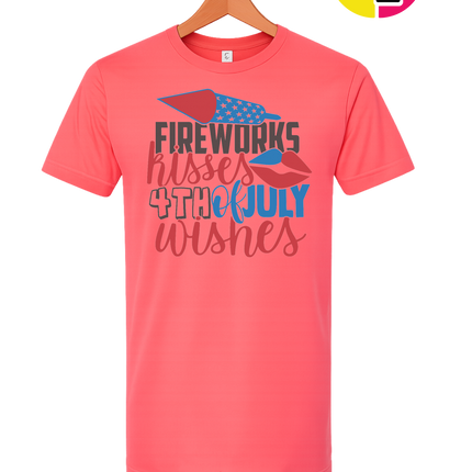 Fireworks Kisses & July Wishes Tee