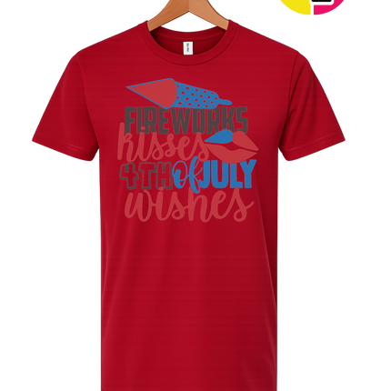 Fireworks Kisses & July Wishes Tee
