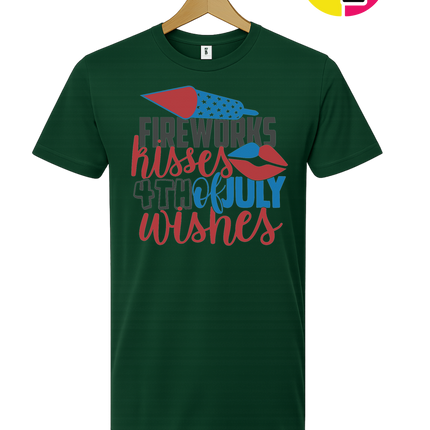 Fireworks Kisses & July Wishes Tee