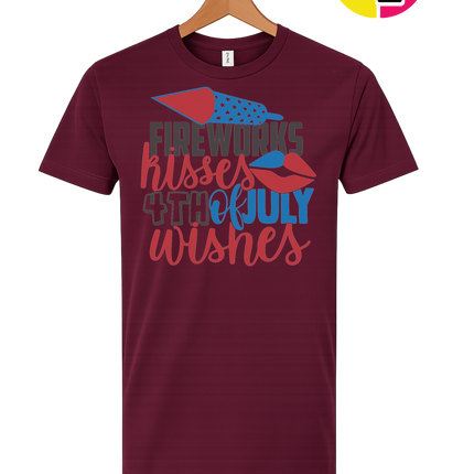 Fireworks Kisses & July Wishes Tee