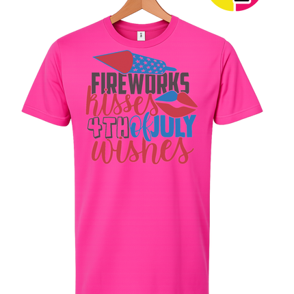 Fireworks Kisses & July Wishes Tee