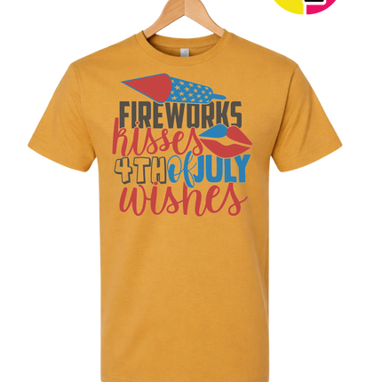 Fireworks Kisses & July Wishes Tee