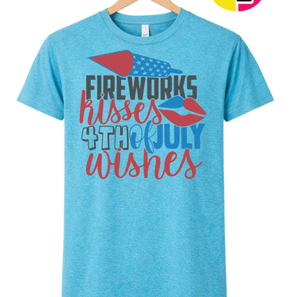 Fireworks Kisses & July Wishes Tee