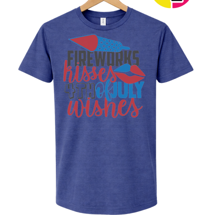 Fireworks Kisses & July Wishes Tee