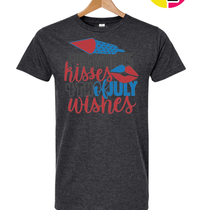Fireworks Kisses & July Wishes Tee