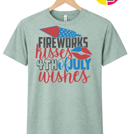 Fireworks Kisses & July Wishes Tee