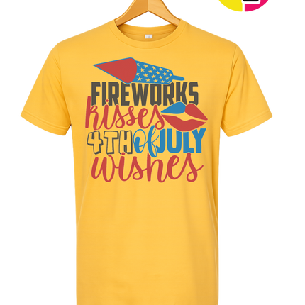Fireworks Kisses & July Wishes Tee
