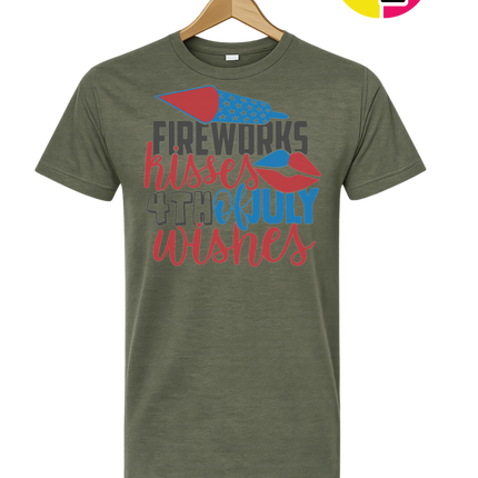 Fireworks Kisses & July Wishes Tee