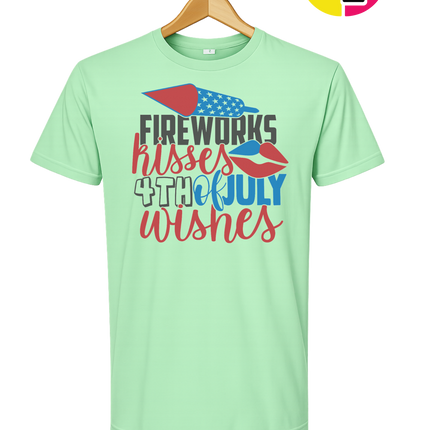 Fireworks Kisses & July Wishes Tee