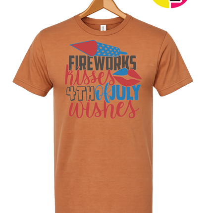 Fireworks Kisses & July Wishes Tee