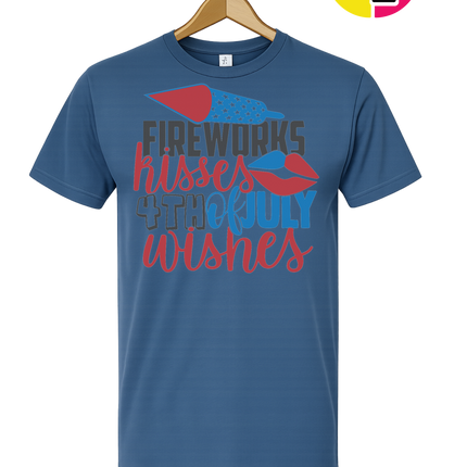Fireworks Kisses & July Wishes Tee