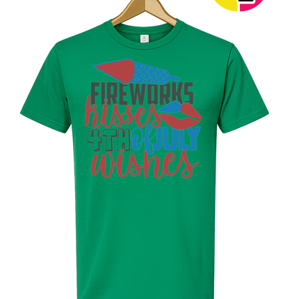 Fireworks Kisses & July Wishes Tee