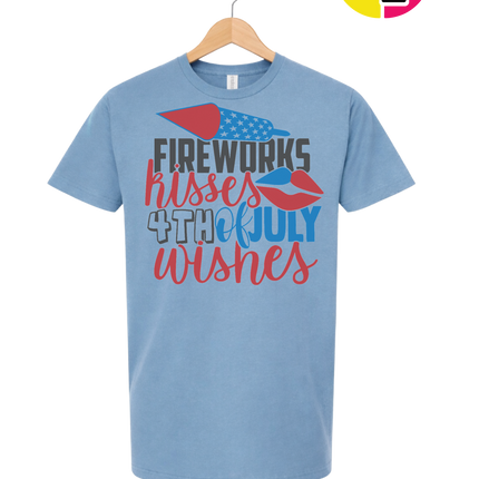 Fireworks Kisses & July Wishes Tee