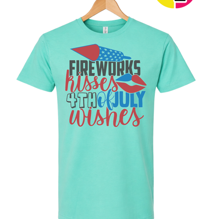 Fireworks Kisses & July Wishes Tee