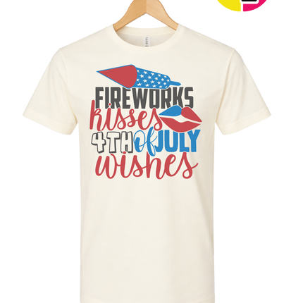 Fireworks Kisses & July Wishes Tee