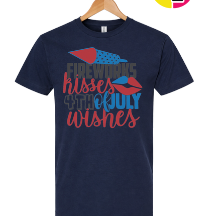 Fireworks Kisses & July Wishes Tee