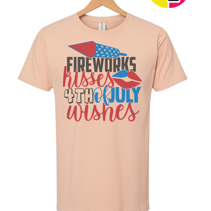Fireworks Kisses & July Wishes Tee