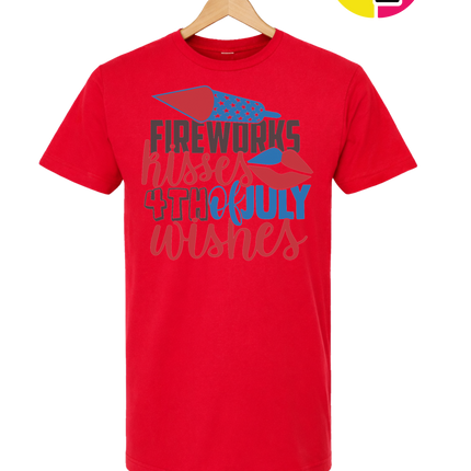 Fireworks Kisses & July Wishes Tee