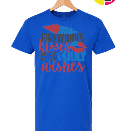 Fireworks Kisses & July Wishes Tee