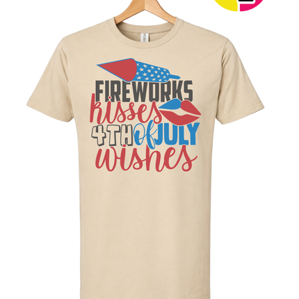Fireworks Kisses & July Wishes Tee