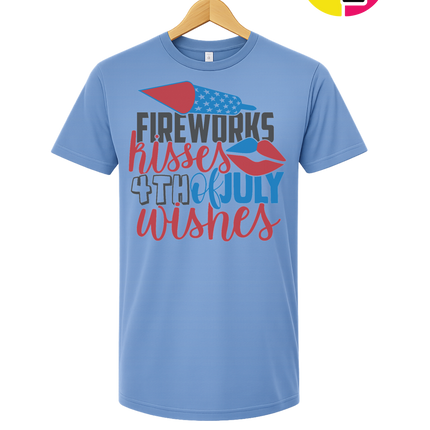 Fireworks Kisses & July Wishes Tee
