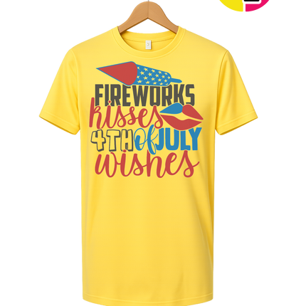 Fireworks Kisses & July Wishes Tee