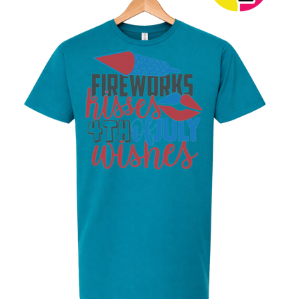 Fireworks Kisses & July Wishes Tee