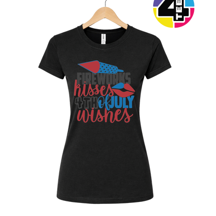 Fireworks Kisses & July Wishes Women's Tee