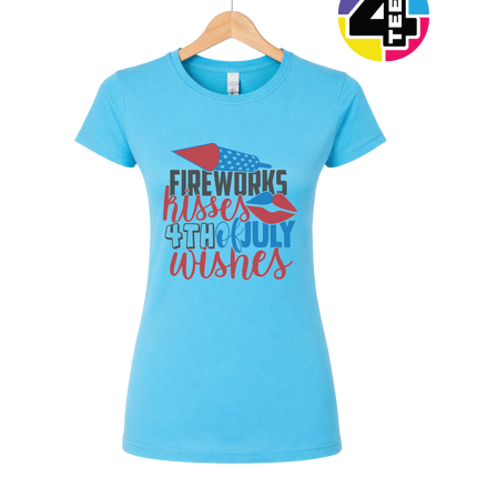 Fireworks Kisses & July Wishes Women's Tee